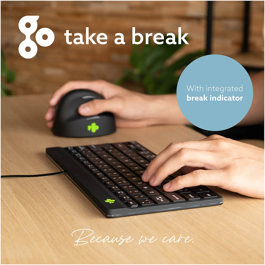 R Go Tools COMPACT BREAK Klaviatūra AZERTY - FR Juodas su laidu