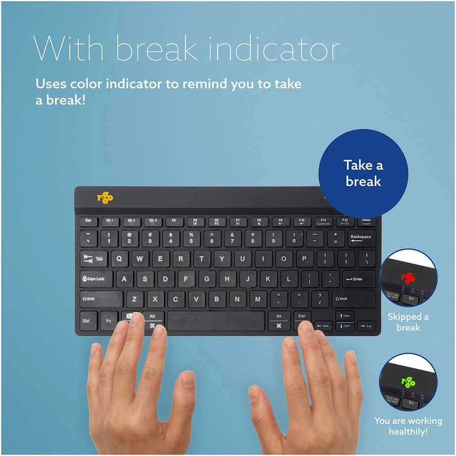 R Go Tools R-GO COMPACT BREAK BELAIDĖ – QWERTY klaviatūra (JAV)