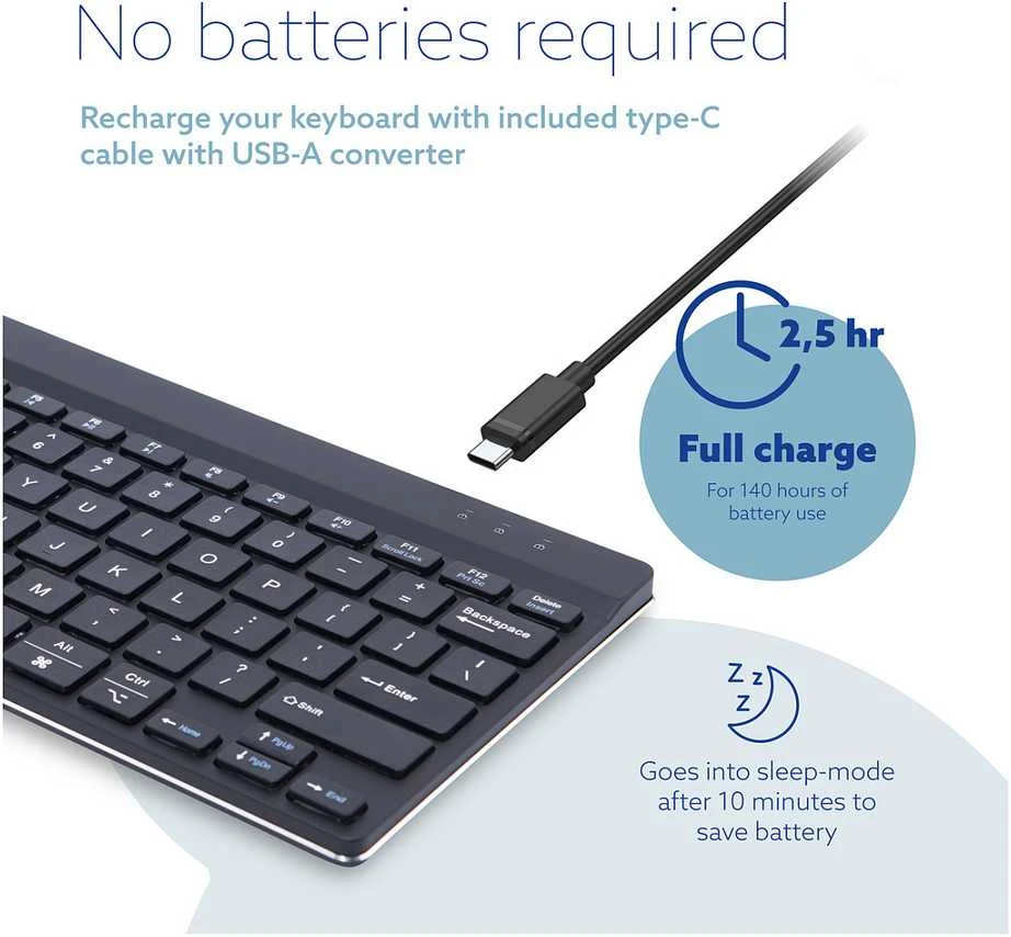R Go Tools R-GO COMPACT BREAK BELAIDĖ – QWERTY klaviatūra (JAV)