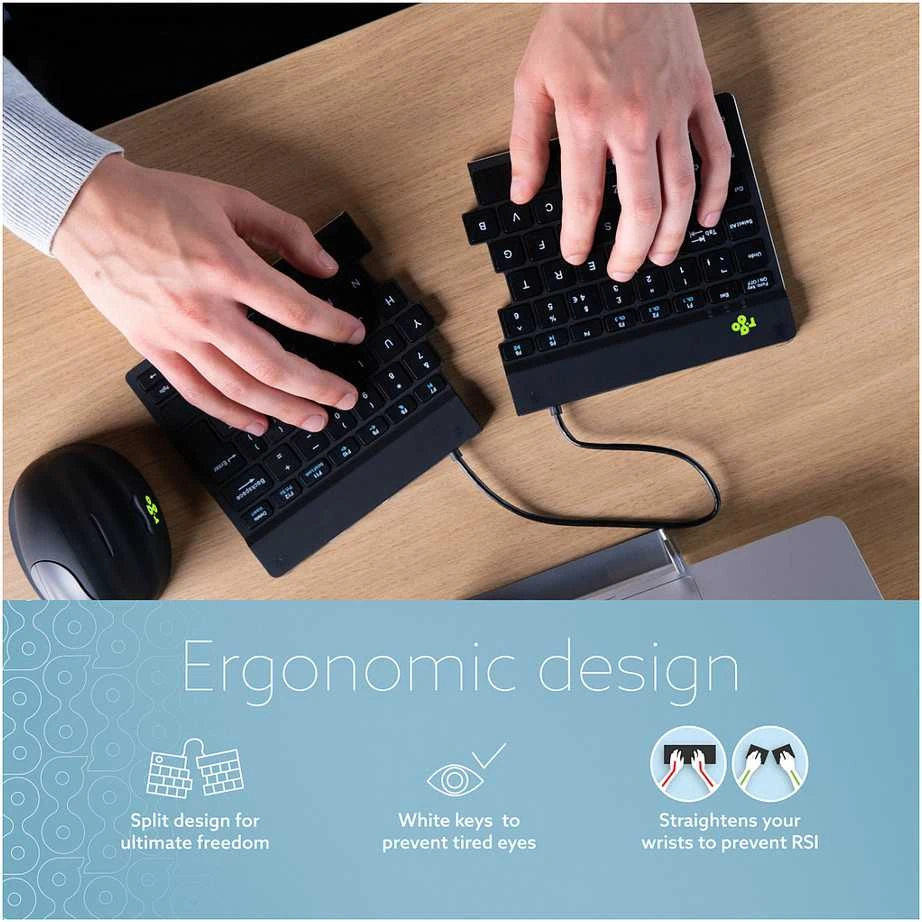 R Go Tools R-GO SPLIT BREAK ERGONOMIŠKAS - Klaviatūra QWERTZ (DE) BLUETOOTH B