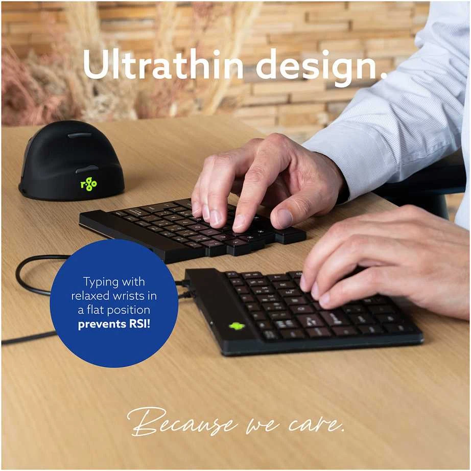 R Go Tools BREAK ERGONOM Klaviatūra QWERTZ - DE Juodas su laidu