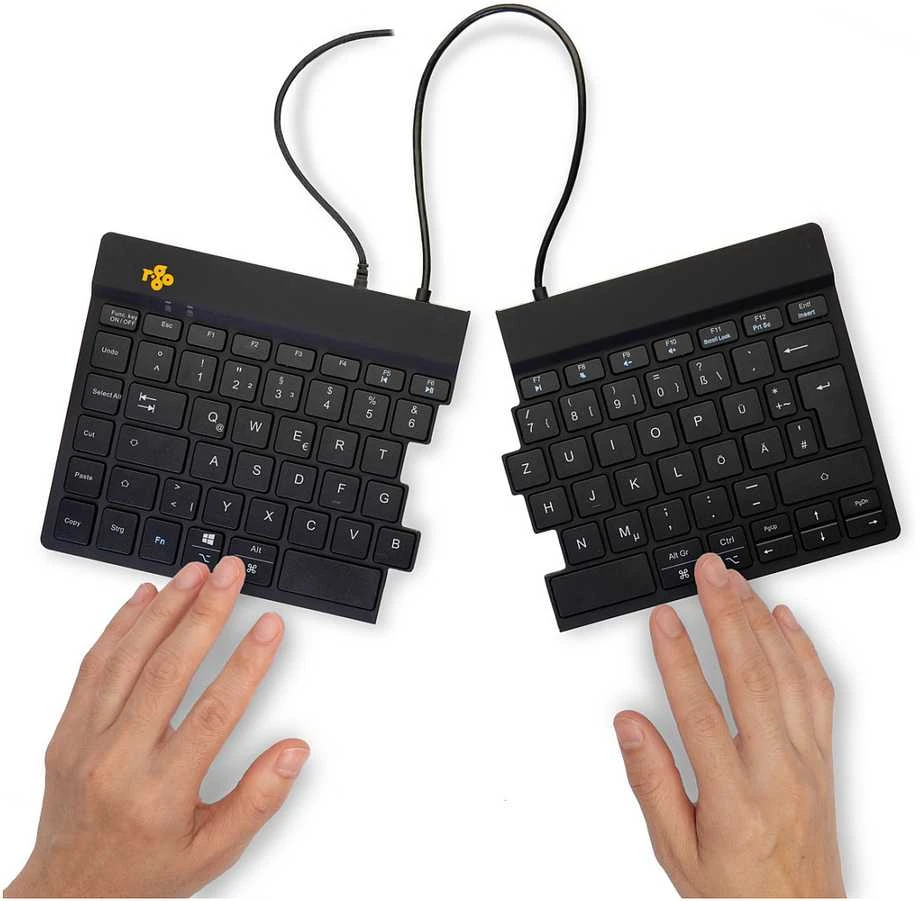 R Go Tools BREAK ERGONOM Klaviatūra QWERTZ - DE Juodas su laidu