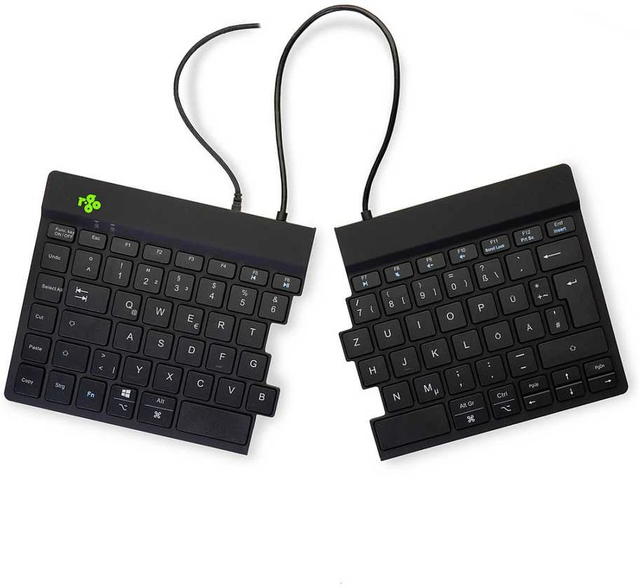 R Go Tools BREAK ERGONOM Klaviatūra QWERTZ - DE Juodas su laidu