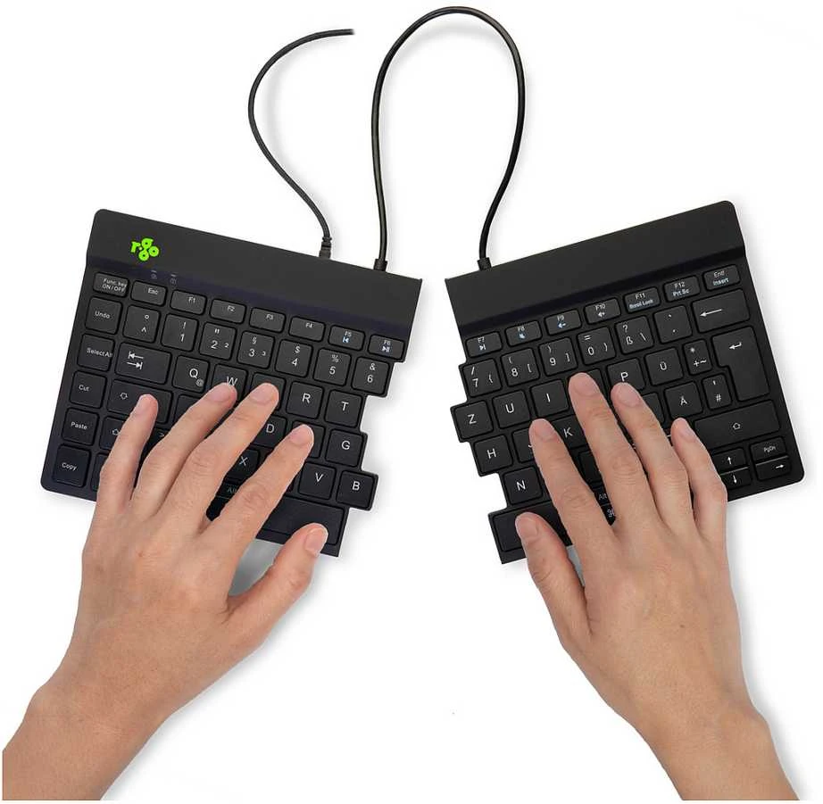 R Go Tools BREAK ERGONOM Klaviatūra QWERTZ - DE Juodas su laidu