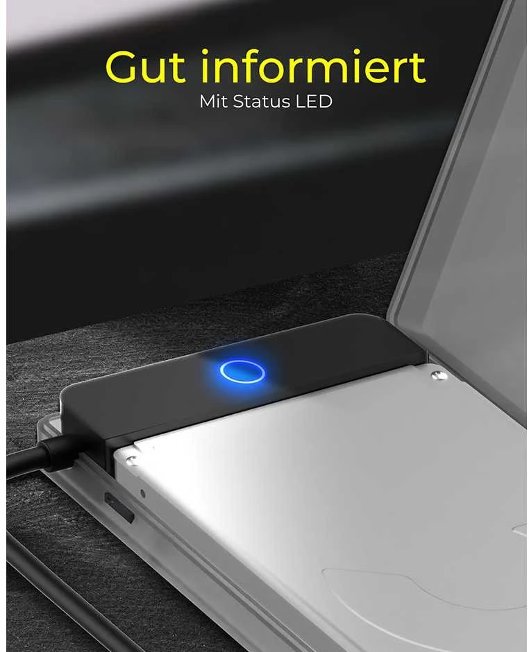 Raidsonic | Icy Box Adapteris 1x HDD/SSD su apsaugos dėžute | IB-AC603b-U3 | SATA III | USB 3.0 Type-A | 2,5 colio
