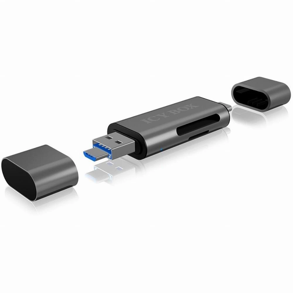 „Icy Box Raidsonic“ | Išorinis kortelių skaitytuvas su kelių USB jungčių jungtimi | Išorinis | „Micro SDHC“, „Micro SDXC“, „Micro SD 3.0 UHS-I SD, SDHC, SDXC, SD 2.0 UHS-I, MMC | išorinis