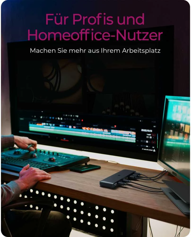 RaidSonic ICY BOX IB-DK2116-C kelių prijungimo stotelė nešiojamiesiems kompiuteriams ir kompiuteriams