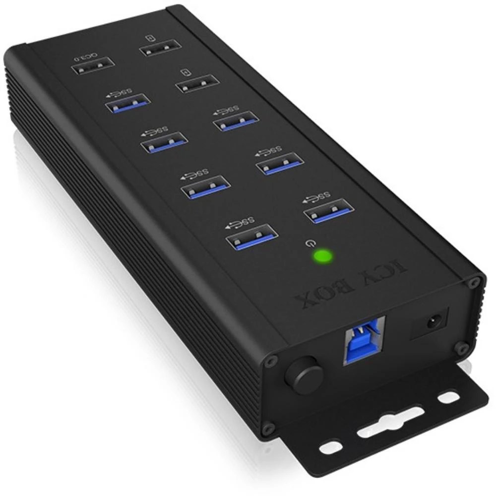 Šakotuvas Icy Box 7x Port USB 3.0 HUB ir 3 įkrovimo prievadai