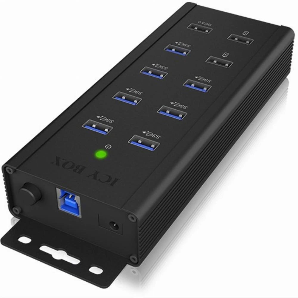 Šakotuvas Icy Box 7x Port USB 3.0 HUB ir 3 įkrovimo prievadai