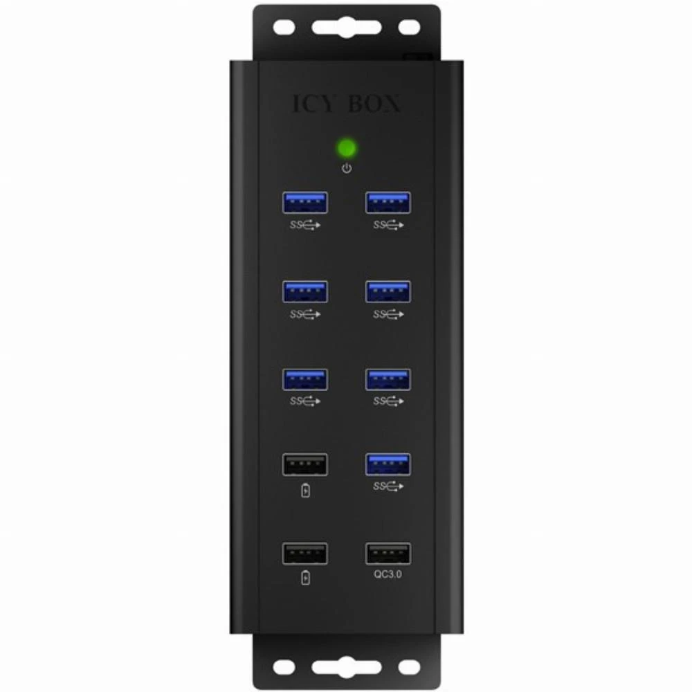 Icy Box USB 3.0 šakotuvas su 10 prievadų