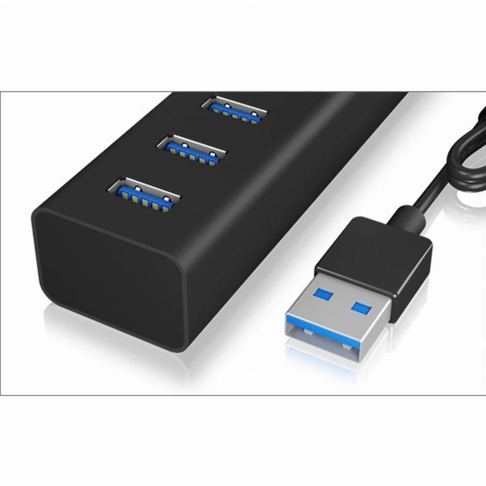 Icy Box RaidSonic ICYBOX IB-HUB1700-U3 7 prievadų šakotuvas su A tipo USB sąsaja ir maitinimo šaltiniu