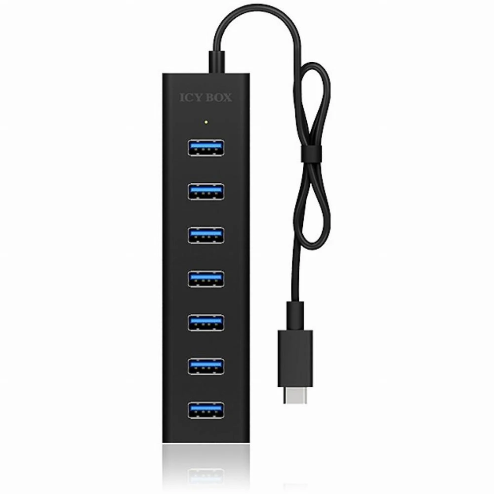 Icy Box 7 prievadų USB šakotuvas su USB-C jungtimi
