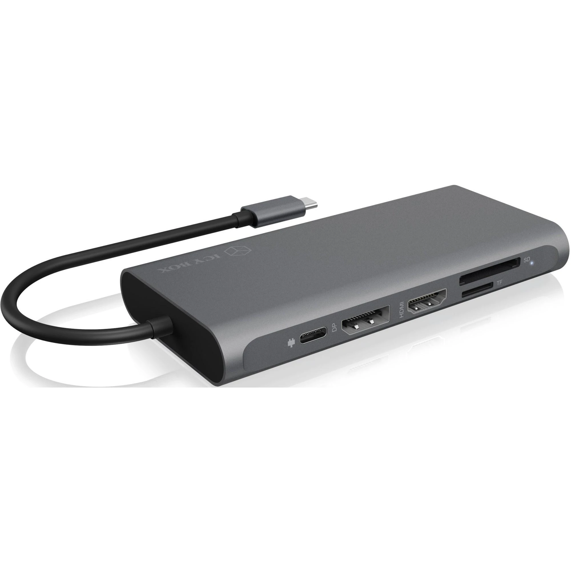 „RaidSonic ICY BOX IB-DK4050-CPD“ prijungimo stotis „12 viename“ C tipo USB dokas su PD 100 W