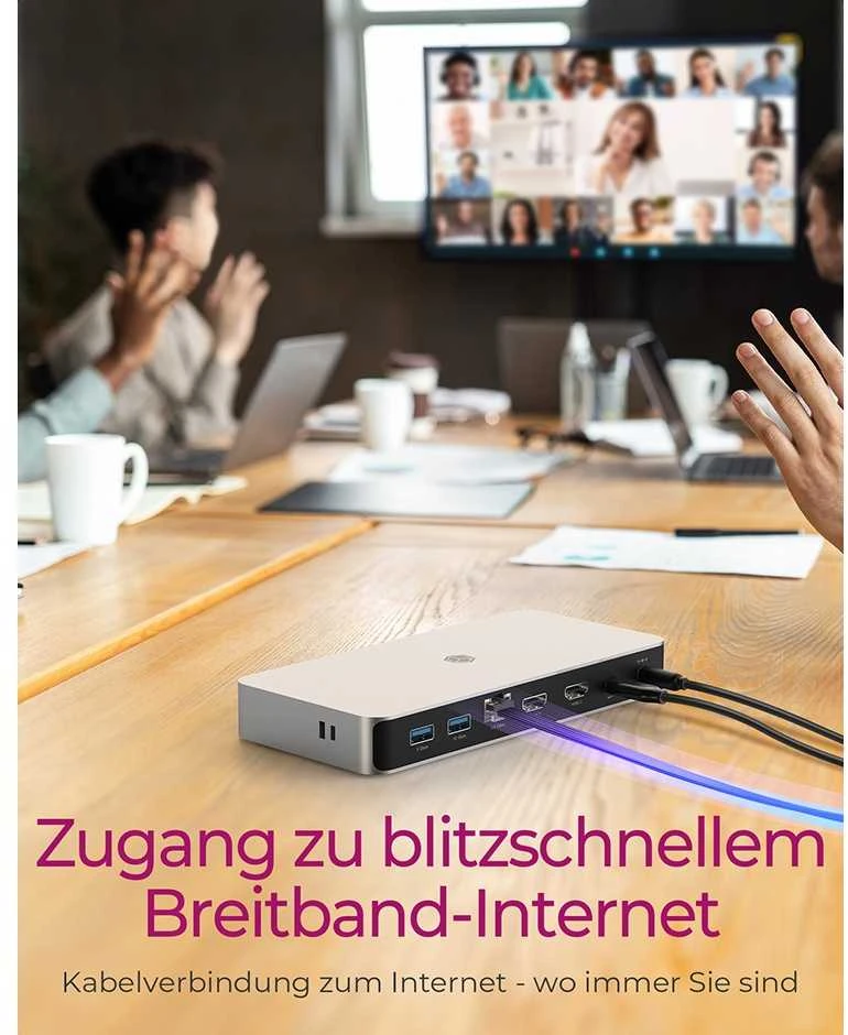 ICY BOX USB-C doko stotele su tinklo jungtimi