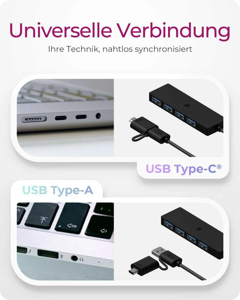 Icy Box Port IB-HUB1424-C3 4 prievadų USB A tipo šakotuvas, C/A tipo jungtis