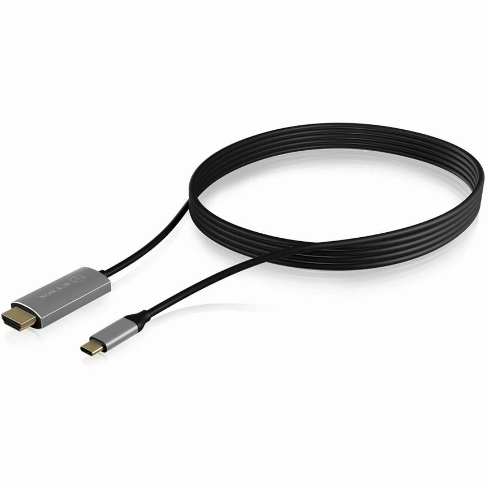 Icy Box USB-C į HDMI laidas su jungtimis