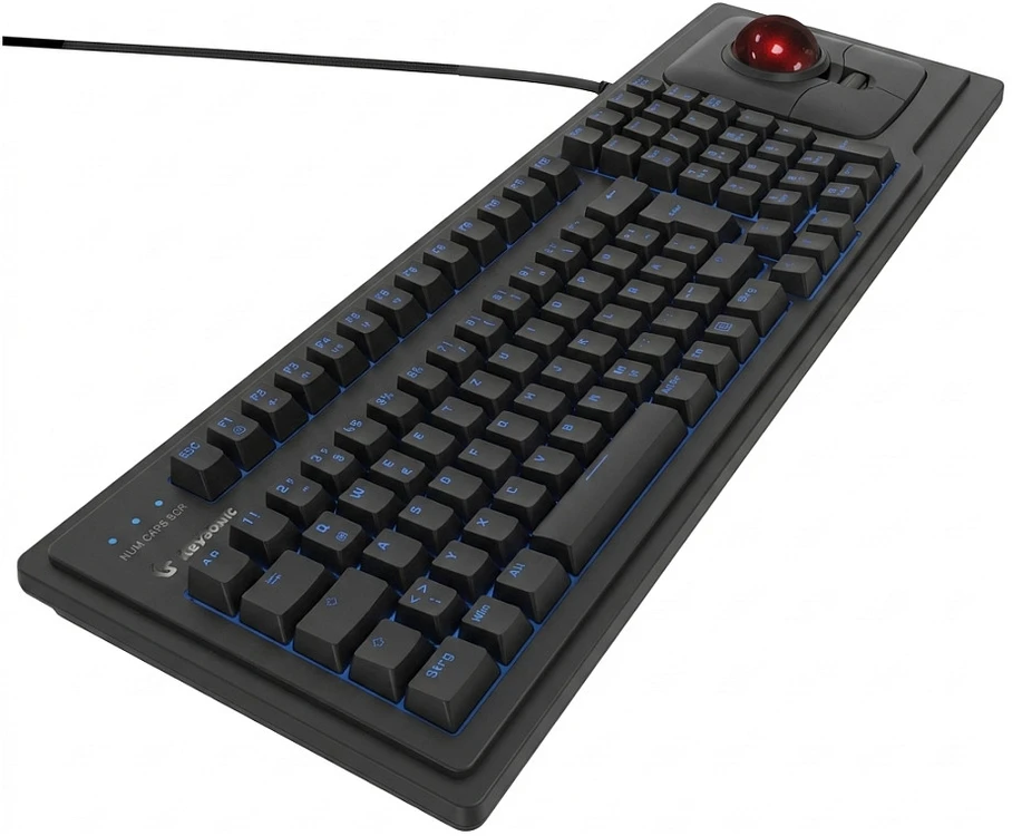 Pelė Keysonic Trackball-TAS Full-Size KSK-8202ELU-T (UK) Juodas (61103)