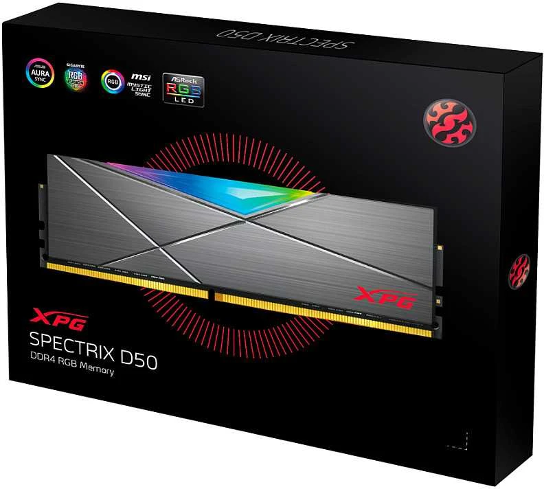 RAM XPG (ADATA) ADATA | XPG SPECTRIX D50 | 16 GB | DDR4 | 3200 MHz | Kompiuteris/serveris | Registracijos Nr. | ECC Nr.