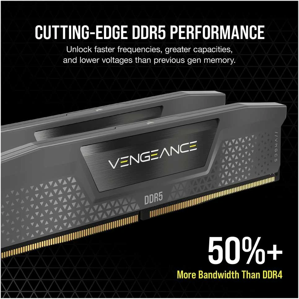 RAM 16 GB „CORSAIR PC 6000 CL36 Vengeance XMP“ ir AMD pilka mažmeninė prekyba