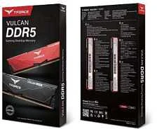 Team Group Vulcan DDR5 pakuotės priekis ir nugarėlė
