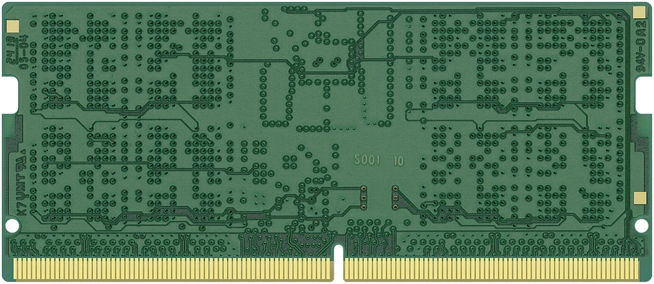 Kingston DDR5 SODIMM atminties modulis iš nugaros pusės