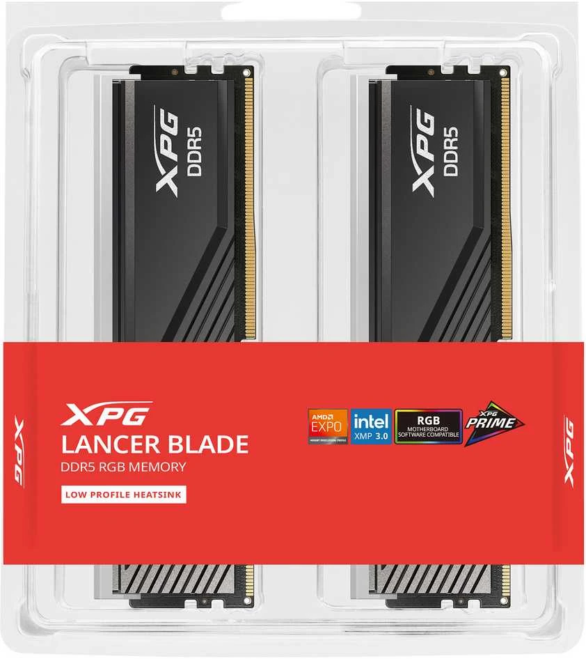 Operatyvioji atmintis XPG Lancer Blade RGB Memory, DDR5, 32 GB, 6000 MHz, CL36 (AX5U6000C3616G-DTLABRBK)