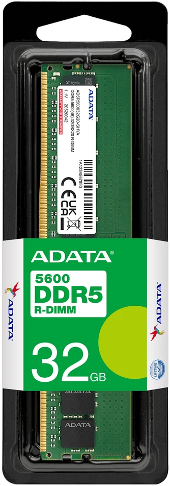 ADATA DDR5 32GB RDIMM operatyvioji atmintis pakuotėje