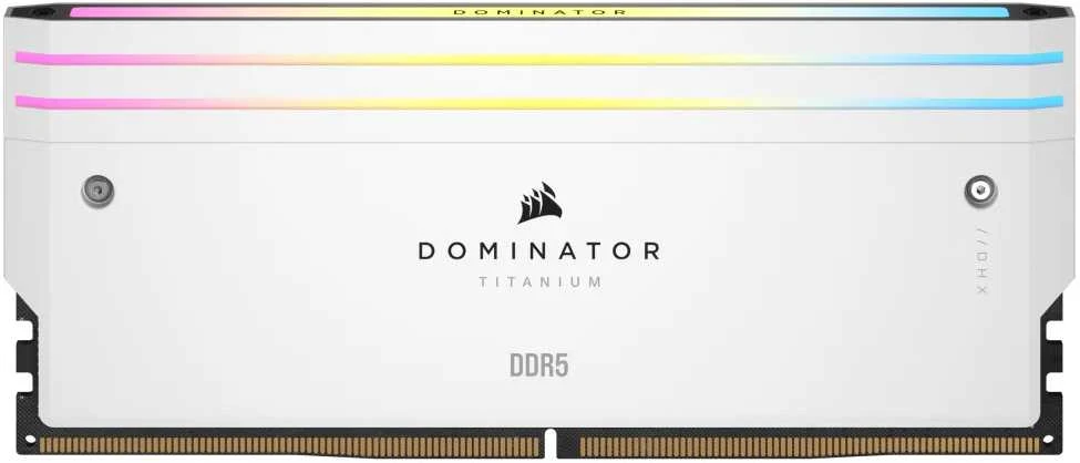 Stacionarių kompiuterių atmintis CORSAIR RAM DOMINATOR TITANIUM CMP32GX5M2X7000C34W RGB 32GB (2 x 16GB), Baltos spalvos