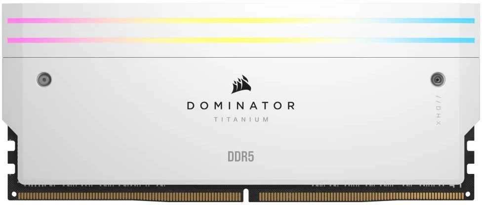 Stacionarių kompiuterių atmintis CORSAIR RAM DOMINATOR TITANIUM CMP32GX5M2X7000C34W RGB 32GB (2 x 16GB), Baltos spalvos