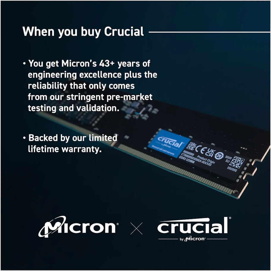 RAM 5600 32GB CL46 Crucial CT32G56C46U5T bulk/tray