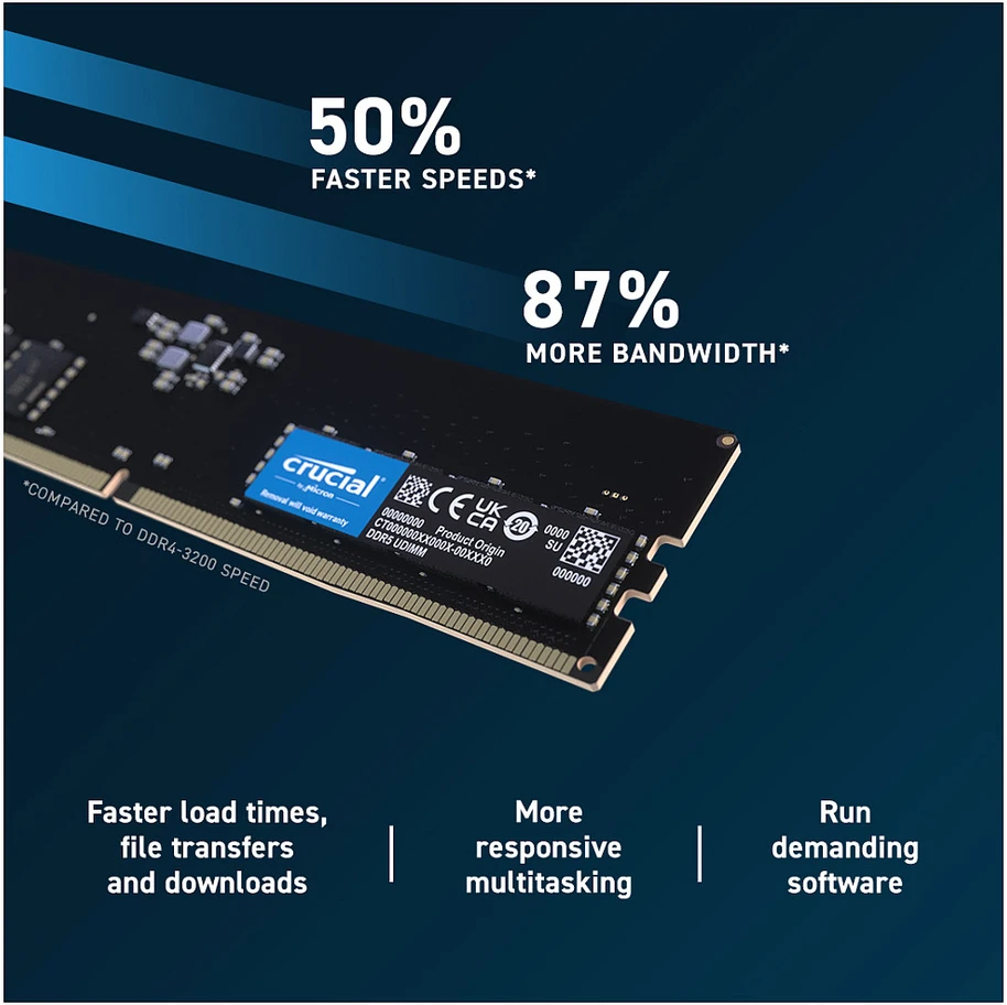 RAM 5600 32GB CL46 Crucial CT32G56C46U5T bulk/tray