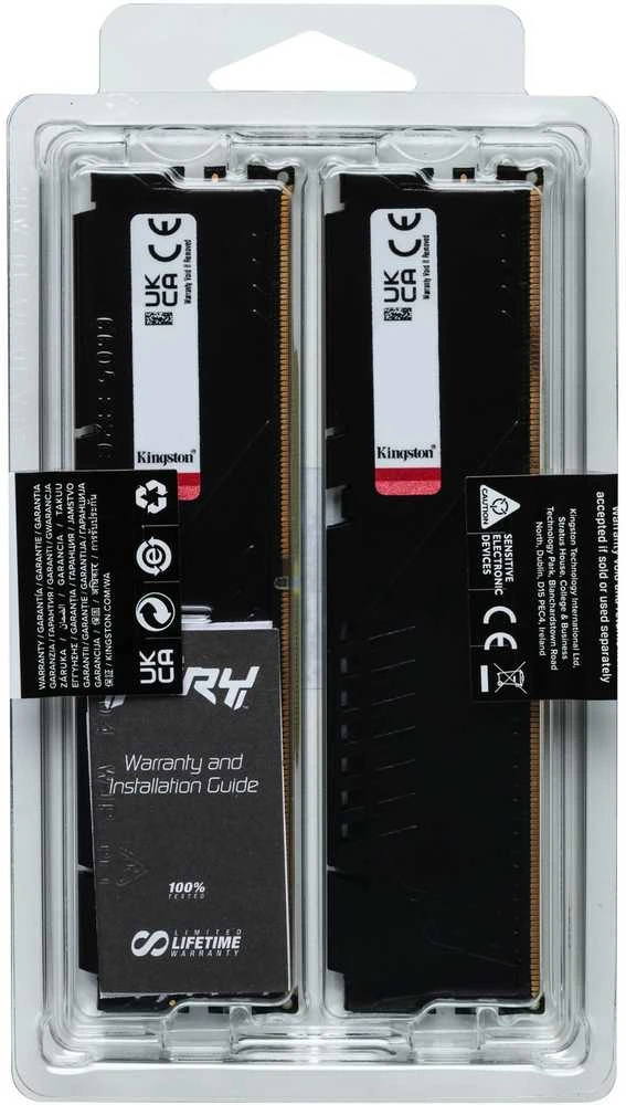 RAM KINGSTON 64GB 6000MT/s DDR5 CL36 DIMM rinkinys iš 2 FURY Beast Juodas EXPO