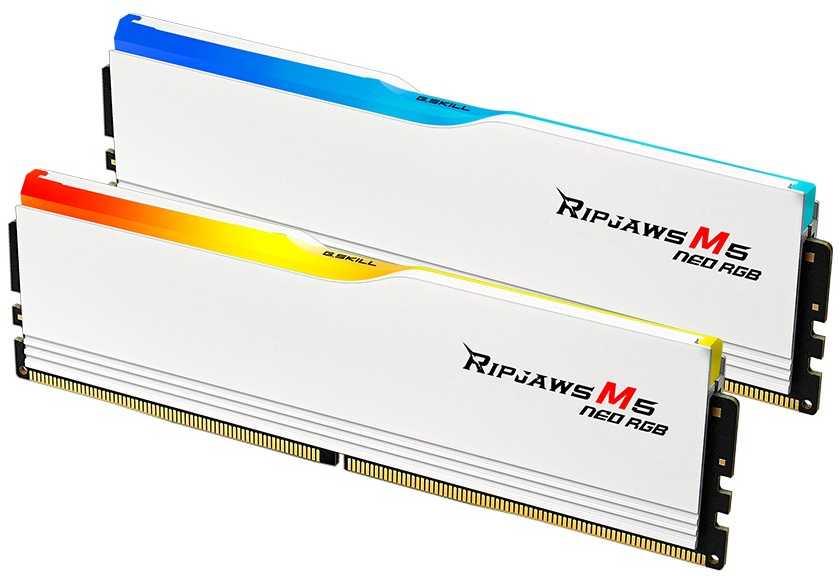 RAM Atmintis G.Skill Ripjaws M5 Neo RGB, DDR5, 64 GB, 6000MHz, CL28 (F5-6000J2836G32GX2-RM5NRW)