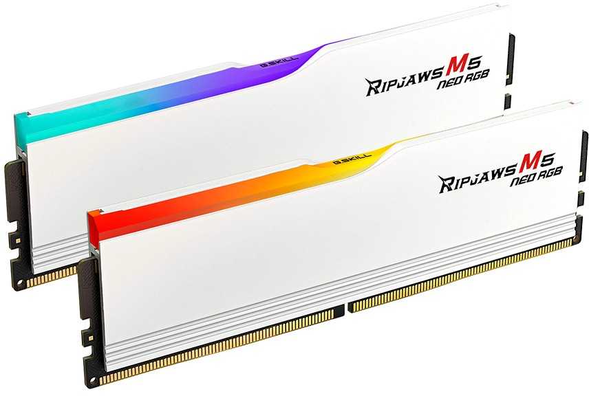 RAM Atmintis G.Skill Ripjaws M5 Neo RGB, DDR5, 64 GB, 6000MHz, CL28 (F5-6000J2836G32GX2-RM5NRW)