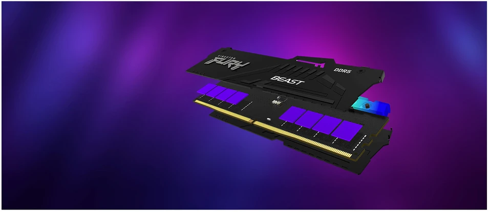„Kingston Technology FURY Beast“ 64 GB 5600 MT/s DDR5 CL40 DIMM RGB atmintis