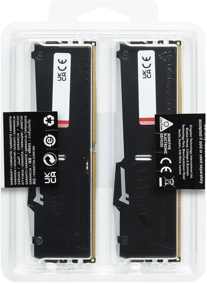 „Kingston Technology FURY Beast“ 64 GB 5600 MT/s DDR5 CL40 DIMM RGB atmintis