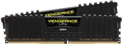 CORSAIR 16GB RAMKit 2x8GB DDR4 2933MHz 2x288Dimm Unbuffered 16-18-18-36 Vengeance LPX Juodas Heat Spreader 1,35V XMP2.0
