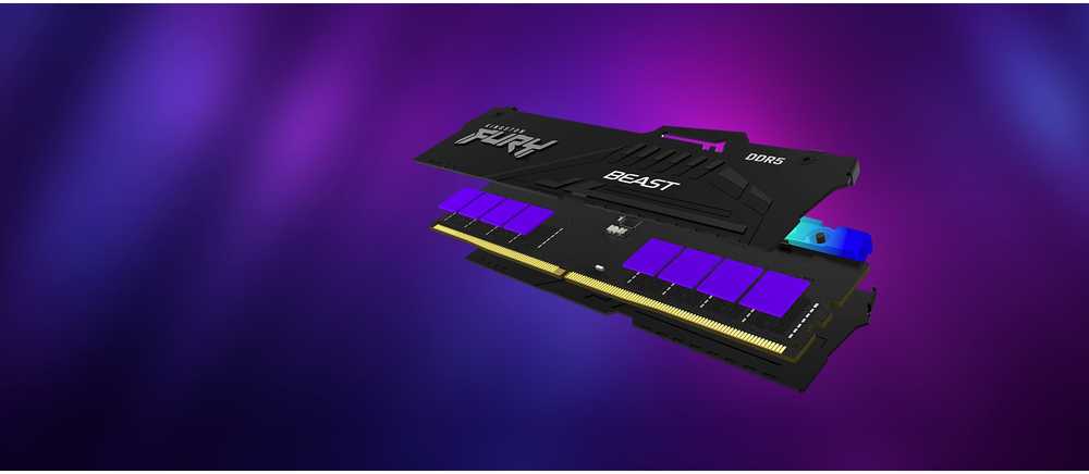 RAM KINGSTON 32GB 5200MT/S DDR5 CL40 DIMM FURY BEAST RGB