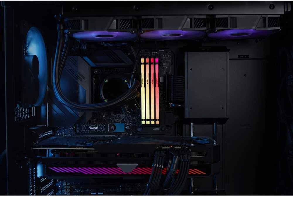 RAM Kingston KF564C32BBEA-32 32GB 6400MT/s DDR5 CL32 DIMM FURY Beast Juodas RGB EXPO | Kingstonas