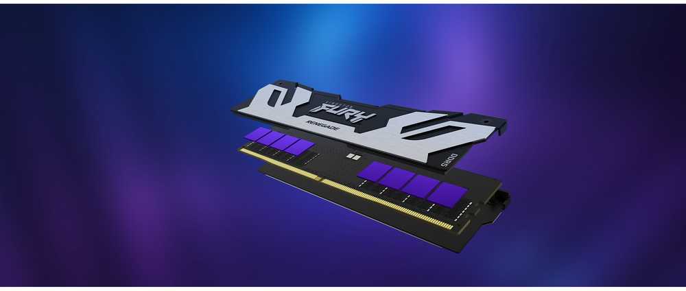 RAM Kingston KF560C32RS-48 48GB 6000MT/s DDR5 CL32 DIMM FURY Renegade Sidabrinis XMP | Kingston