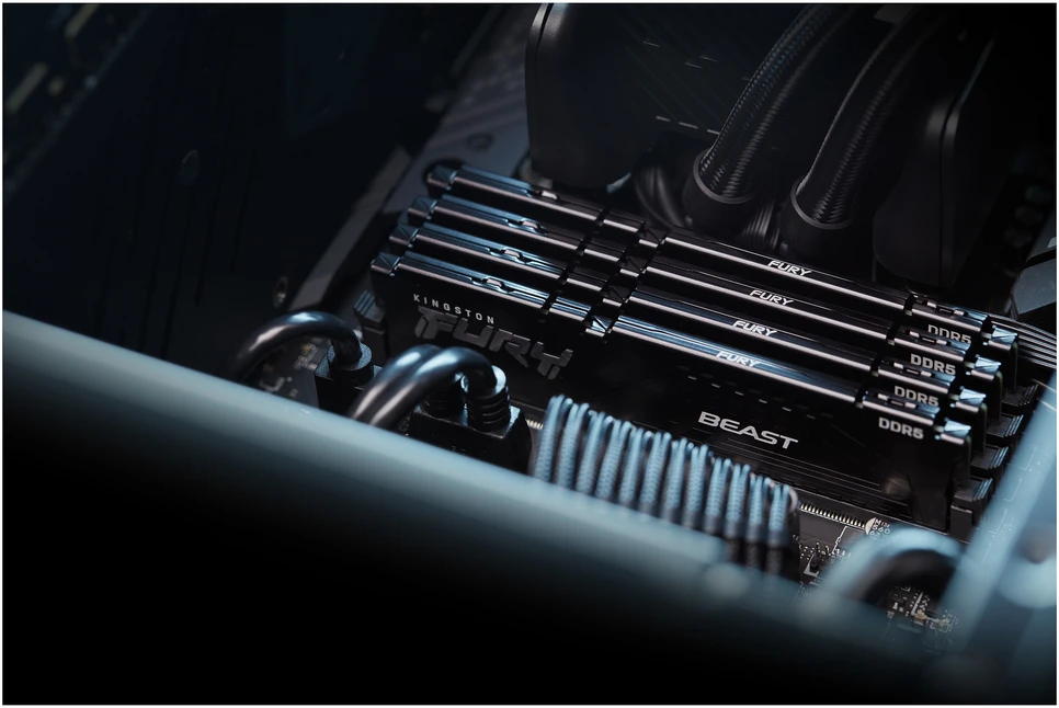 RAM „Kingston Fury Beast“ Juodas 64GB [1x64GB 5600MHz DDR5 CL40 DIMM]