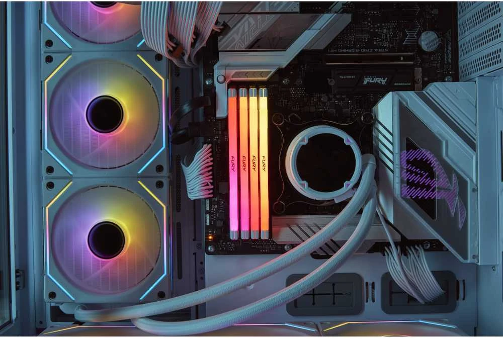 RAM Kingston KF564C32RWAK2-64 64GB 6400MT/s DDR5 CL32 DIMM (Kit of 2) FURY Renegade RGB Baltas XMP | Kingstonas