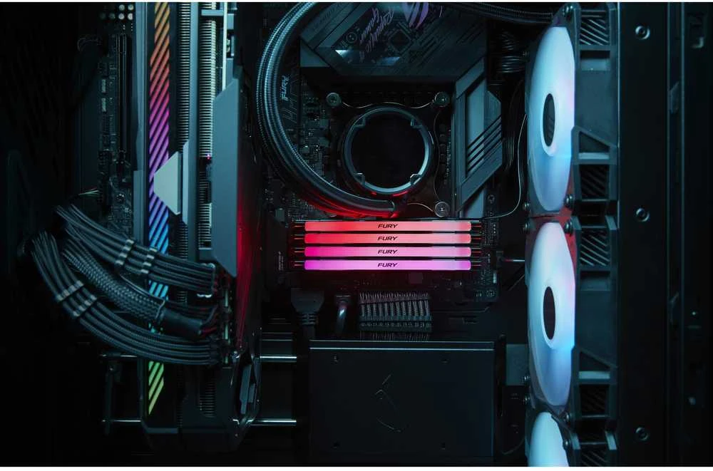 RAM Kingston KF560C32RSAK2-96 96GB 6000MT/s DDR5 CL32 DIMM (2 komplektas) FURY Renegade RGB XMP | Kingstonas