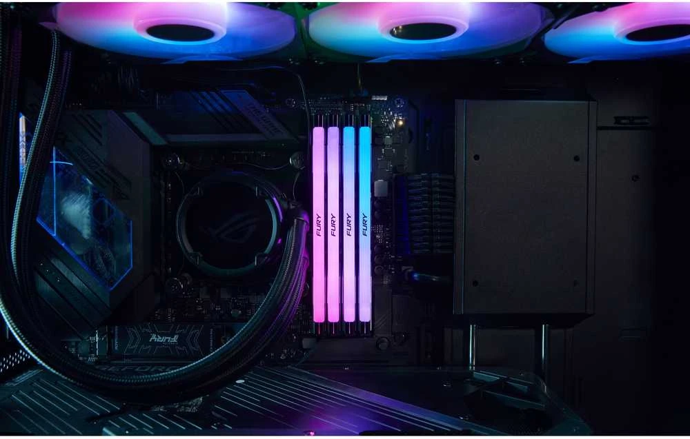 RAM Kingston KF560C32RSAK2-96 96GB 6000MT/s DDR5 CL32 DIMM (2 komplektas) FURY Renegade RGB XMP | Kingstonas