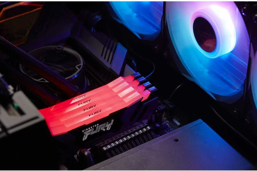 RAM Kingston KF560C32RSAK2-96 96GB 6000MT/s DDR5 CL32 DIMM (2 komplektas) FURY Renegade RGB XMP | Kingstonas
