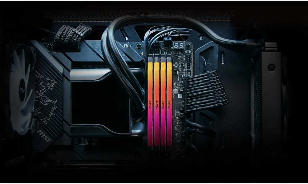 RAM Kingston KF560C32RSAK2-96 96GB 6000MT/s DDR5 CL32 DIMM (2 komplektas) FURY Renegade RGB XMP | Kingstonas