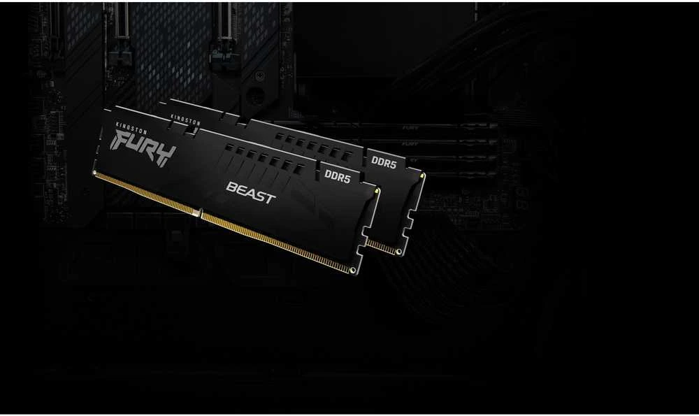 RAM Kingston KF560C40BBK4-64 64GB 6000MT/s DDR5 CL40 DIMM (Kit of 4) FURY Beast Juodas XMP | Kingstonas