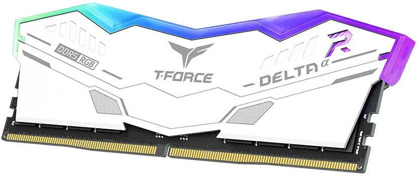 TeamGroup T-Force Delta DDR5 balta atmintis su RGB