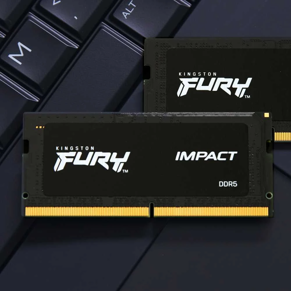 Nešiojamo kompiuterio atmintis KINGSTON 64GB 5600MT/s DDR5 CL40 SODIMM rinkinys iš 2 FURY Impact PnP