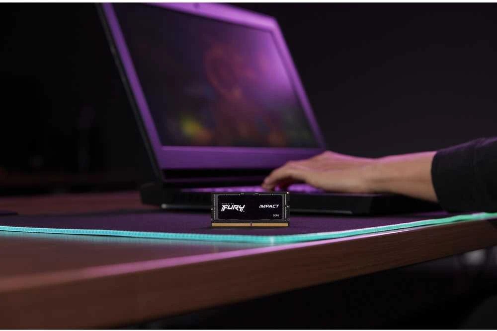 RAM „Kingston KF564S38IBK2-32“ 32 GB 6400 MT/s DDR5 CL38 SODIMM (2 komplektai) FURY Impact PnP | Kingstonas